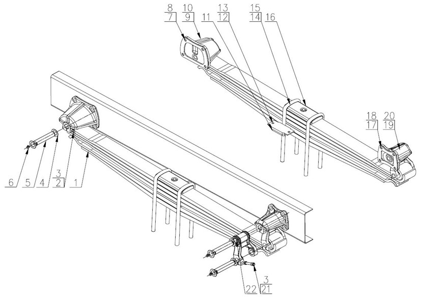 6521918 Rear suspension assembly – Meppon Truck