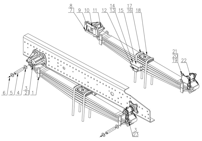 6522639 Rear suspension assembly – Meppon Truck