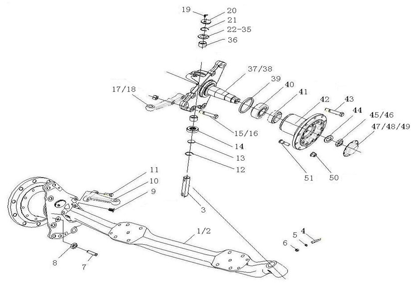 5410265 front axle – Meppon Truck