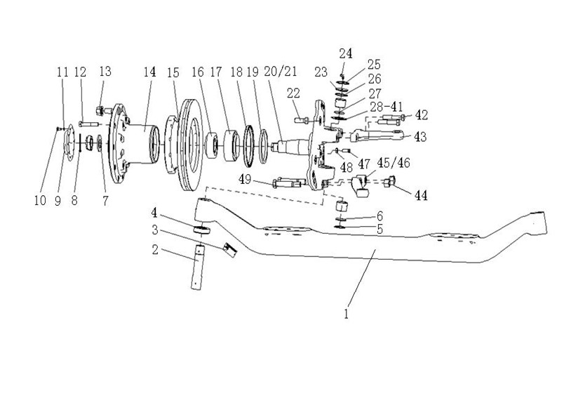 5410678 front axle – Meppon Truck